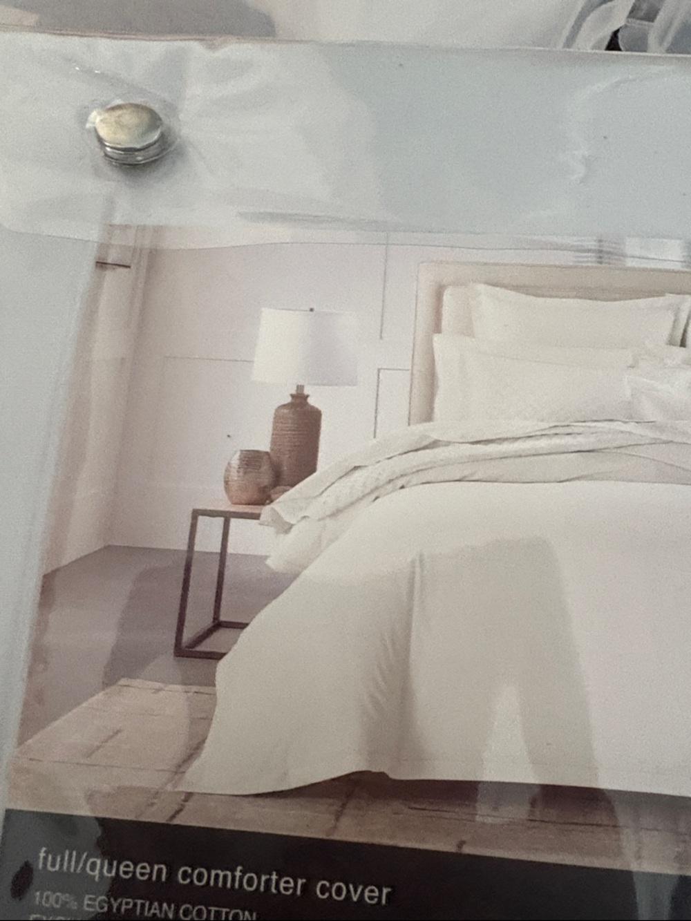 Hudson Park Collection Comforter Duvet Cover Full Queen Cloud New!